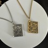 ONLYJUMP Holy Bible Book Pendant Necklace for Men Women Stainless