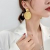 6 Pairs Golden Statement Stud Earrings for Women, Geometric Leaf