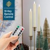 SEHNSY Flameless Taper Candles with Remote, Real Wax Battery Operated