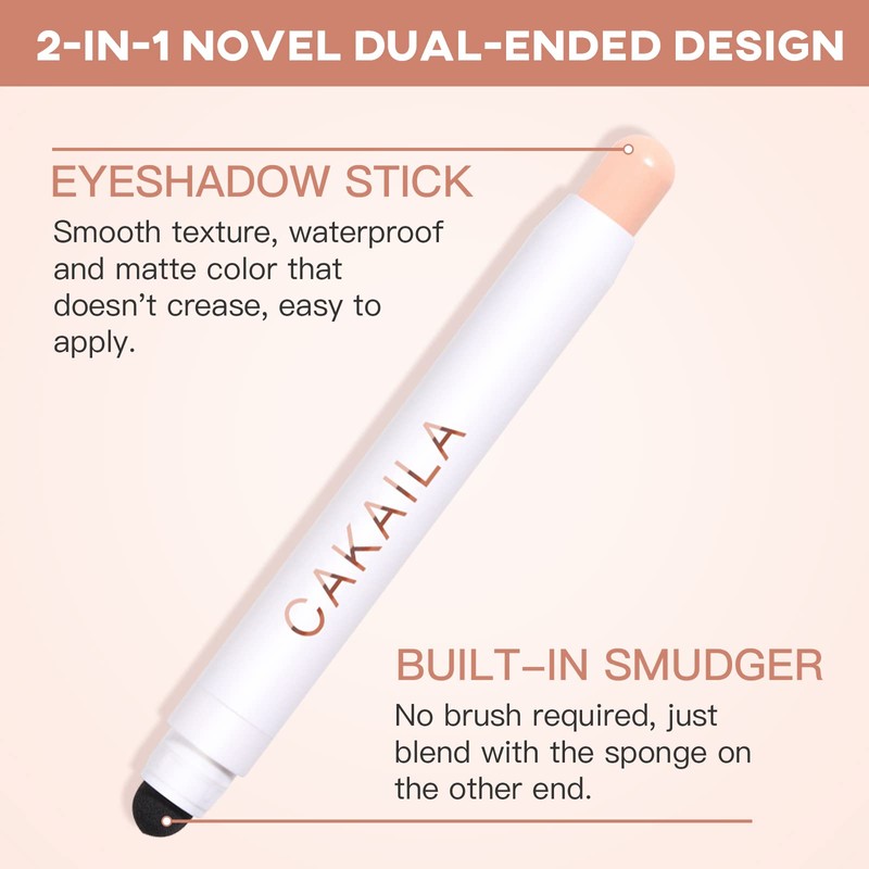 LOKFAR Cream Eye-Shadow Stick, Waterproof Cream Eyeshadow Pen Rotatable Creamy