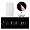Dolores Caja 240 Uds Tip Uña Postiza Stiletto Natural Transparente
