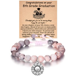 KINGSIN 8th Grade Graduation Gifts for her Eighth Grade Middle School Graduation Gifts Bracelet for Girls Her Daughter Granddaughter Niece Sister Grad