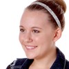 Hipsy Women's Adjustable NON SLIP Skinny Bling Glitter Headband Gunmetal