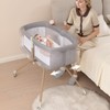 venowu Bedside Crib, 3 in 1 Bassinet with Quick Height