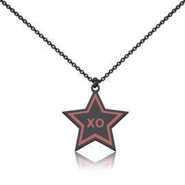 WUSUANED Star XO Demon Necklace Cartoon Inspired Jewelry Anime Character Lover Gift Verosika Demon Fan Gift (Star XO Demon Necklace)