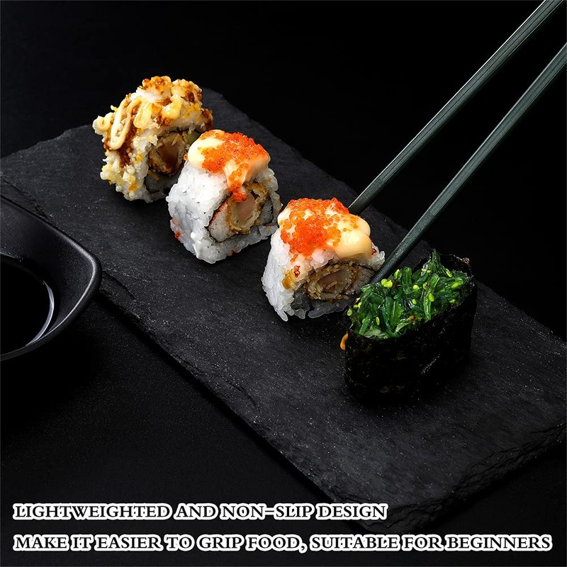 HuaLan Colorful Fiberglass Chopsticks, Dishwasher Safe Chopstick, Reusable Non-slip Chop