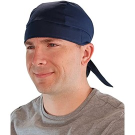 Sparkling EARTH Skull Caps Doo Rags Do Rag - Navy Blue