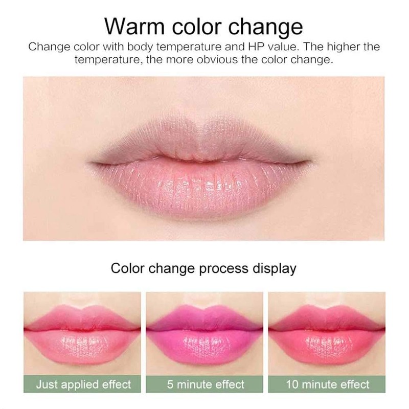 Gireatick 3 Pieces Aloe Vera Lipstick, Magic Colour that Changes