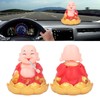 Nodding Smiling Buddha Maitreya Automatic Laughing Car Dashboard Solar Buddha
