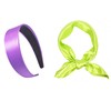Lauthentic.S - Diadema morada y bufanda verde para disfraz de