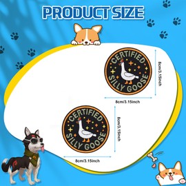 2 PCS Funny Goose Removable Tactical Hook Loop Embroidered Cute Animal Meme Morale Patch for Vest Harnesses Collars Leashes