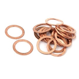 M18 Copper Flat Washer 18mm ID 24mm OD 1mm Thickness Metric Gasket 20pcs