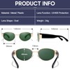 SODQW Ladies Oval Sunglasses UV400 Protection Non Polarized Retro Sunglasses