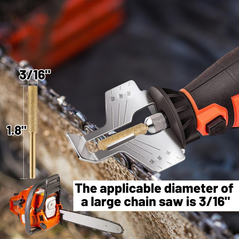 24pcs High Hardness Titanium Plated Chainsaw Sharpener Bits for Chain,