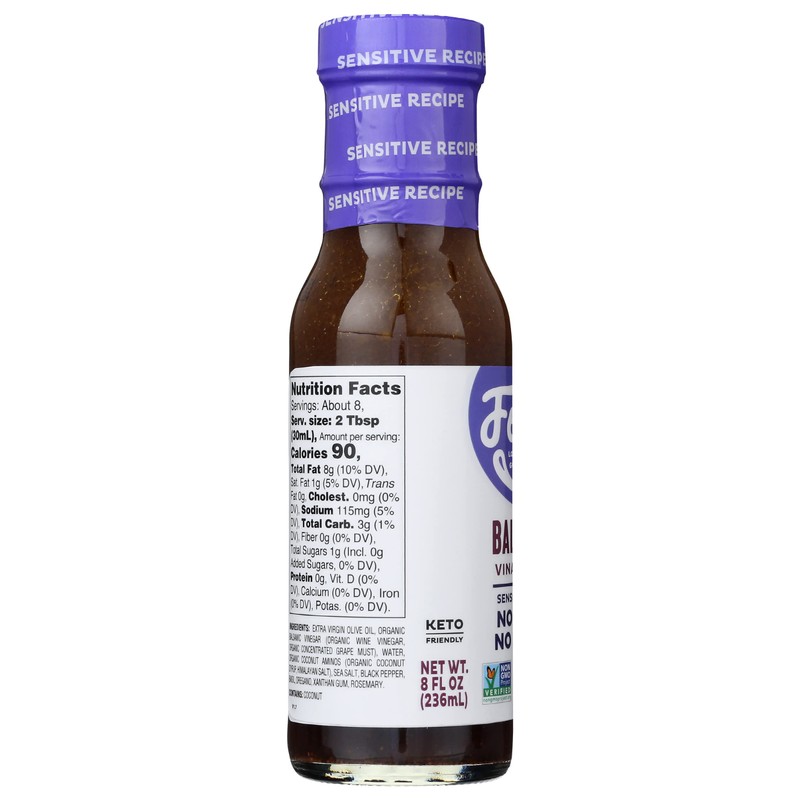 Fody Food Co Balsamic Vinaigrette Dressing, No Onion, No Garlic,