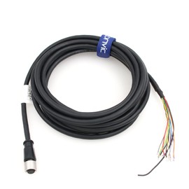 Eonvic CCBL-05-01 DataMan 260 Reader Serial Cable IO Power Cord for Cognex Camera M12 12 Pin Female Cable Connector to Flying Leads (5m)
