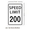 LQNMPPH Speed Limit 200 MPH Sign Slow Down Warning Traffic