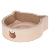NECOICHI Cat-Headed Scratcher Bed (Birch, Large) | Cardboard Cat Scratcher
