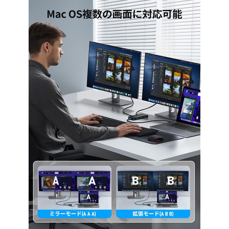 USB C Docking Station HDMI 2 6 in 1 USB
