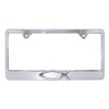 Christian Fish Chrome Metal License Plate Frame