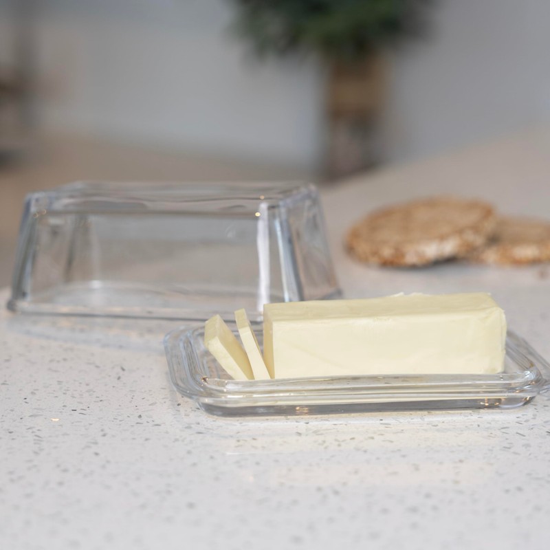 Fox Run Glass Butter Dish With Cover, For The Counter