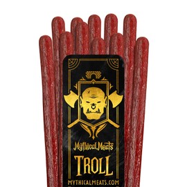 Mythical Meats Humanoid Flavor Troll 12-Pack Snack Sticks – Smoked Alpaca and Beef – Dried & Dehydrated Meats Seasoned to Perfection – High Protein Snacks
