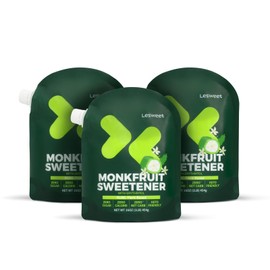 Lesweet Monk Fruit Sweetener with Erythritol, Monk Fruit Extract, 1:1 White Sugar Substitute, Zero Calorie, Keto Friendly, Non-GMO, Perfect for Coffee & Baking, 16 oz (Pack of 3)