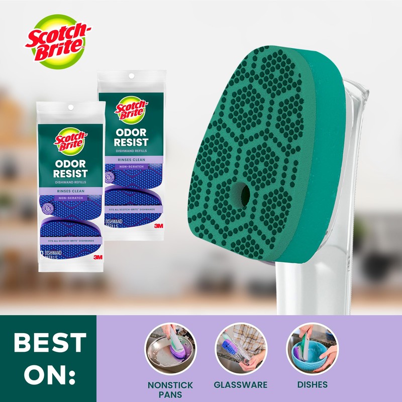 Scotch-Brite Advanced Soap Control Heavy Duty Dishwand Full Kit with