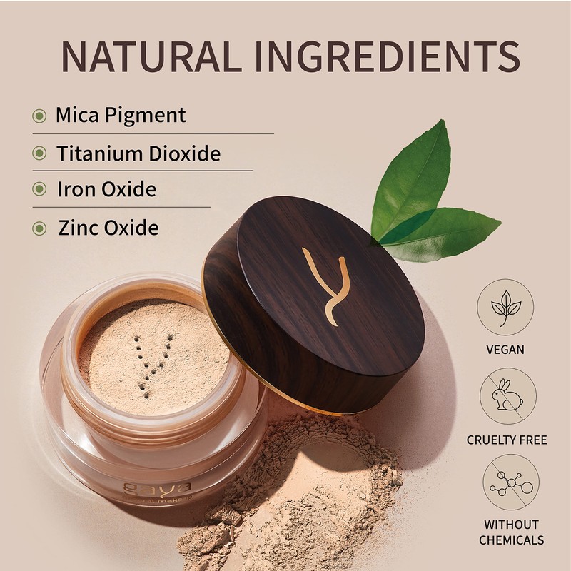 Mineral Foundation Make Up Powder - Vegan Professional Natural Full