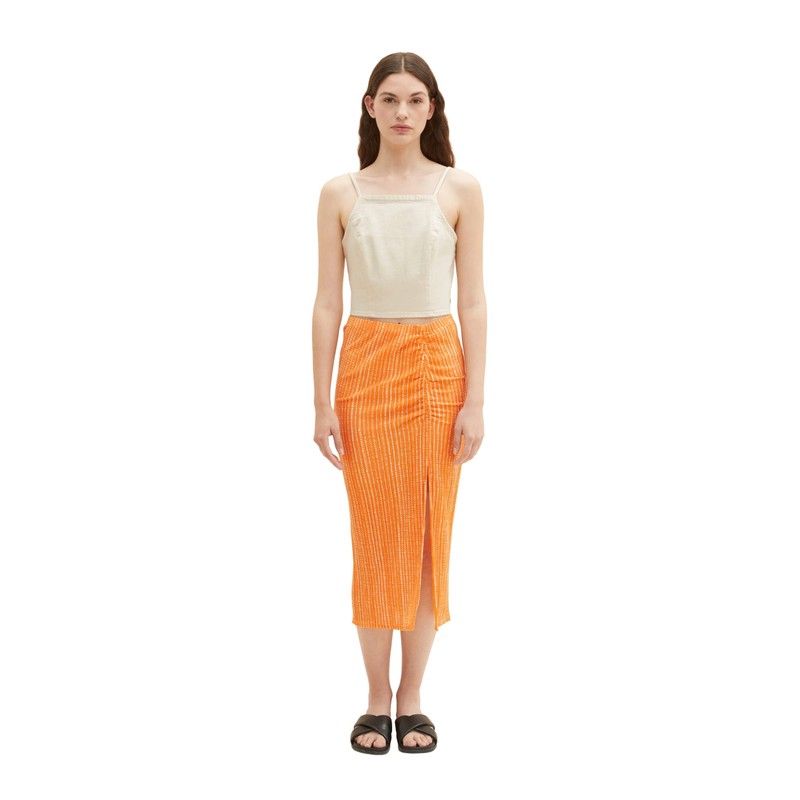 TOM TAILOR Denim Women's Skirt with Slit & Pattern, 31713