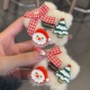 E EMZHOLE 1 Pair Christmas Hair Clips, Christmas Star Fluffy
