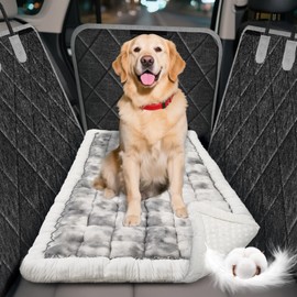 Cyhczx Thickened Dog Bed for Car Back Seat, Upgraded Bottom Non-Slip，Fits Hard Bottom car seat Cover for Dogs, Premium Mixed Color ，Dog Car Seat Cover