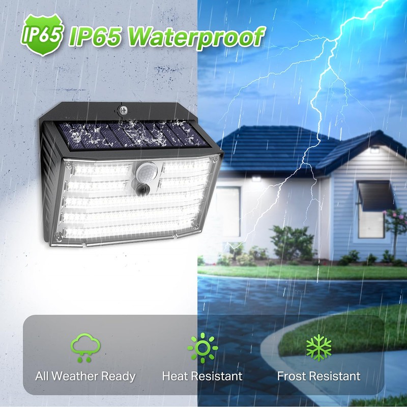 [12 Packs] Solar Motion Lights Outdoor, Ultra Bright Solar Fence