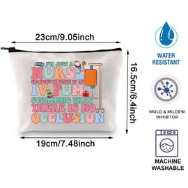 TOBGBE RN Gift Infusion Set Nurse Zipper Pouch Bag Nurse Appreciation Gift Nursing Graduation Gift Nursing Gift (Nurse Standing)
