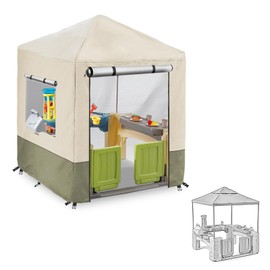 Hadisi Outdoor Kids Playhouse Cover,Waterproof Cover Suitable for Multiple Brands with The Same Size Playhouse (Grey-56 W x 56" D x 60.2" H)