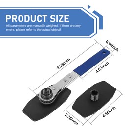 Titgoes 1 PC Brake Caliper Press Tool, Not-easily-deformed & Anti-slip Ratchet Wrench with 2 S-hook, 4 In 1 Disc Brake Piston Separator, Universal for Most Vehicles (Blue)