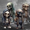Byffoer Skeleton Figures, Small, Statue Skeleton Skull Sculpture, Skeleton Figures,