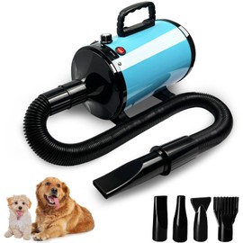 GULUQI High Velocity Dog Grooming Dryer,Deshedding Blow Dryer for Dogs,Dog Hair Dryer,Pet Grooming Dryer for Dogs for Fast Drying and Deshedding with 4 Nozzle