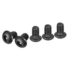 DTGN #6-32x3/8" Button Head Socket Cap Screws - 20Pack - Good for Machine - Carbon Steel Black Oxide - Hex Drive Full Thread UNC Fasteners
