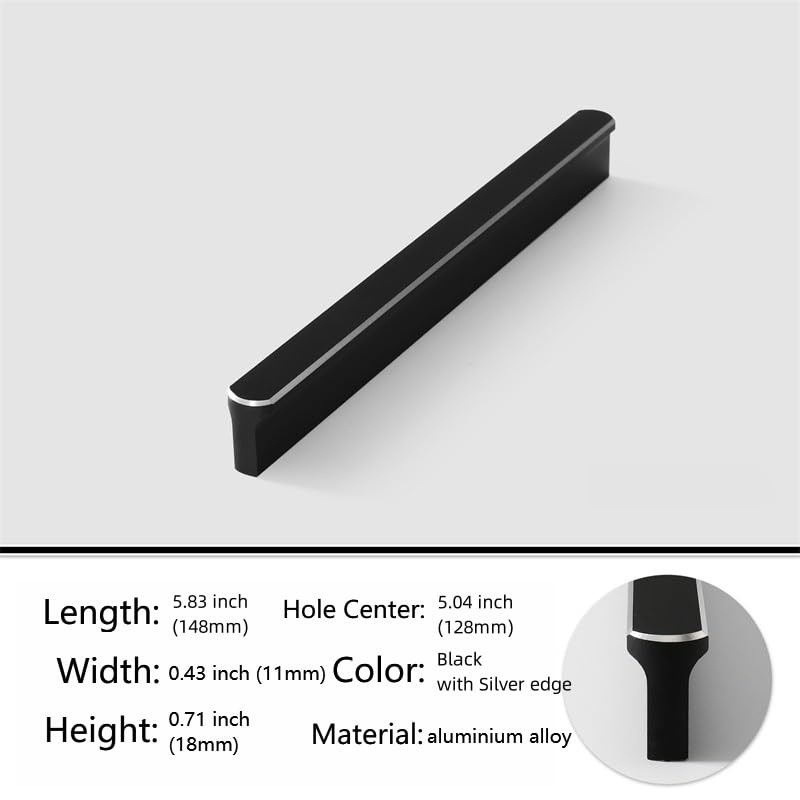 Shozafia 5 Pack Black Cabinet Pulls - Kitchen Hardware Handles