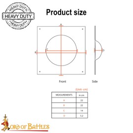 Hand Forged Shield Boss | Viking Shield Umbo | Medieval Shield Umbo | Fully Functional Historical Battle-Ready Shield Boss (Square Umbo)