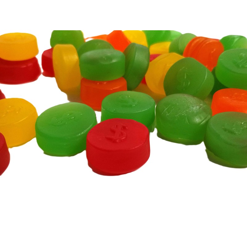 Assorted Gummy Juju Coins - 2 lbs of Cherry Orange