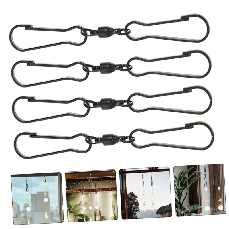Levemolo 12pcs Durable Stainless Steel Dual Clip Hooks for Wind