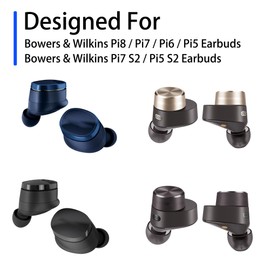 NANLANFAN Replacement Foam Ear Tips for Bowers & Wilkins Pi8 / Pi7 / Pi7 S2 / Pi6 / Pi5 / Pi5 S2 Earbuds, Ultimate Comfort, 3 Pairs (S/M/L, Black)