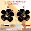 nc-smile Hawaiian Sticker Hibiscus Aloha (A, White)