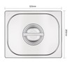 Vogue Stainless Steel Lid for 1/2 Gastronorm Tray, Silver, GN