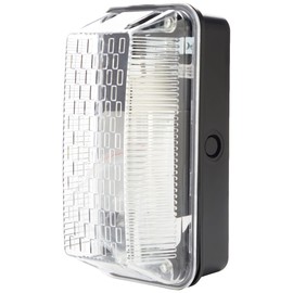 Powermaster Powermaster S6354 Rectangular Bulkhead Light, 100 W, Black