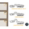 5 Pares Bisagra Bidimensional Recta 35mm Cobertura Completa 110 Grados