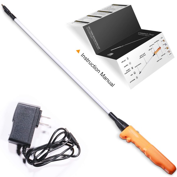 West Thorne Pro Cattle Prod, Newest Waterproof Cattle Prod Stick with LED Light, Rechargeable Electric Livestock Prod for Cow Pig Goats and More (Lengthened 52 inches)