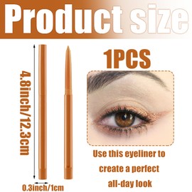 Gold Gel Eyeliner Liquid Pencils, Matte Gold Eyeliner Pencils, Waterproof All Day Long Lasting Smudge - Proof Eye Liners, Makeup Tool